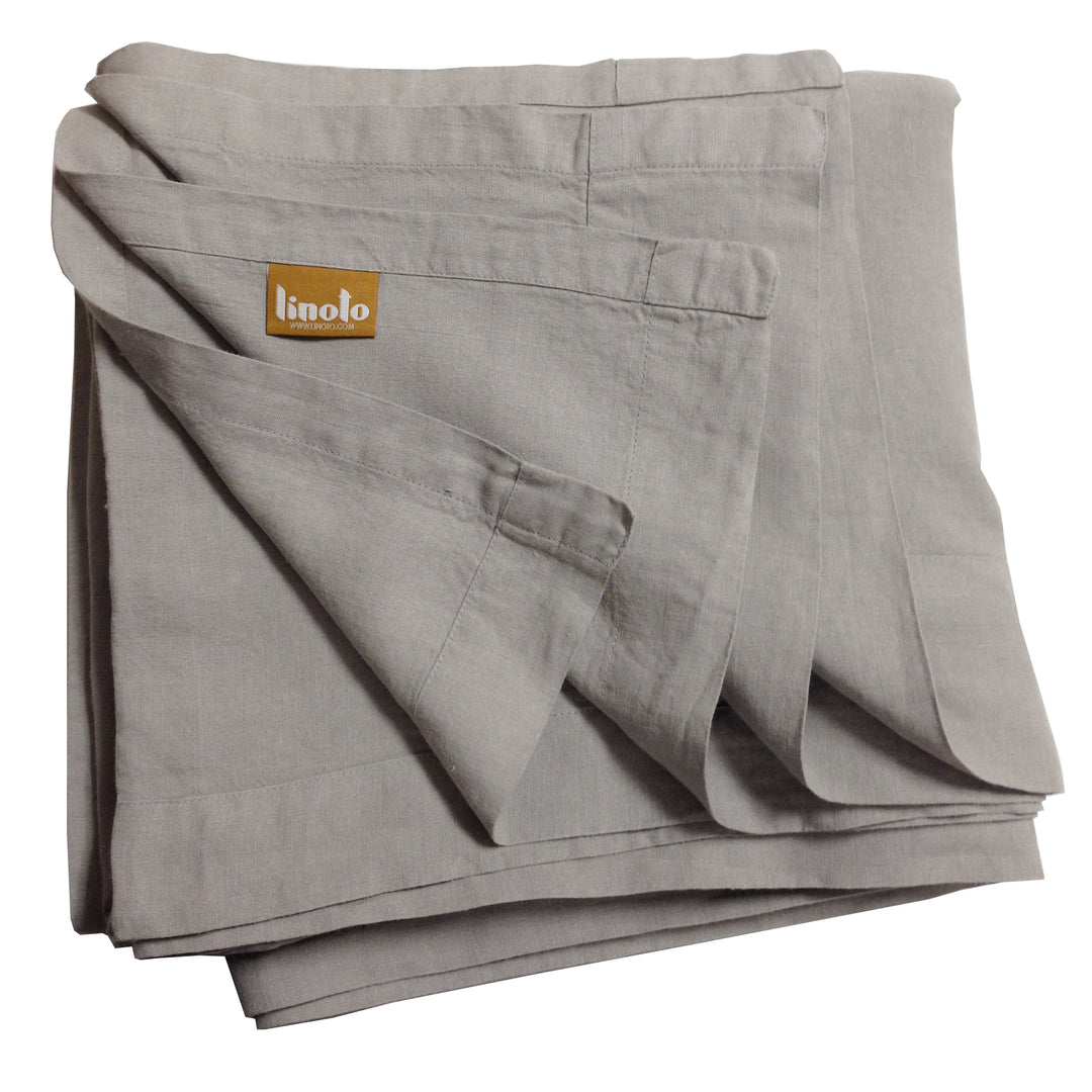 warm gray 100% linen flat sheet
