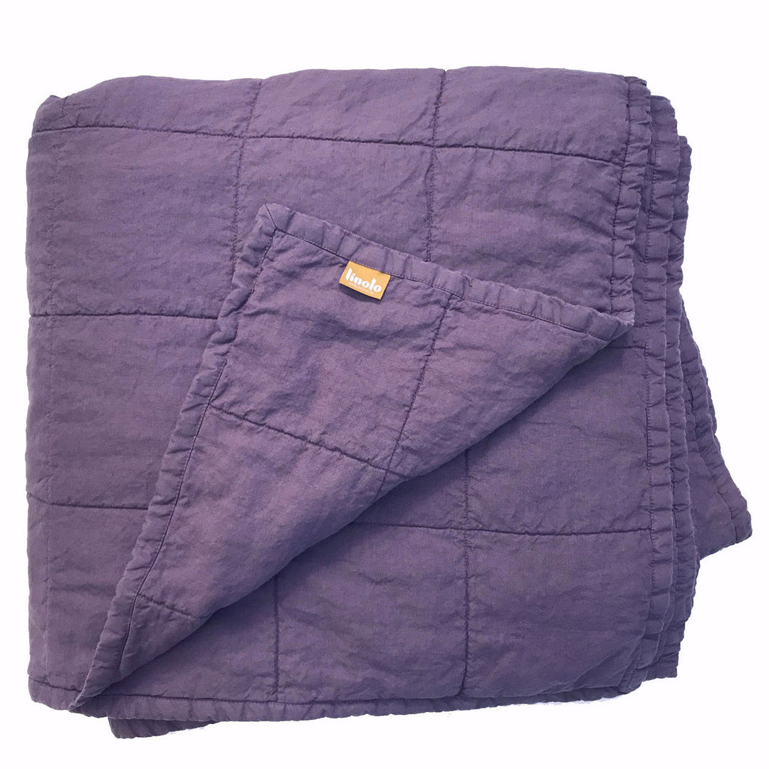 Sale Thistle Quilted Linen Coverlet