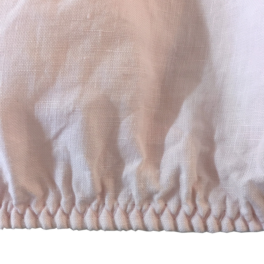 Powder Pink Linen Fitted Sheet