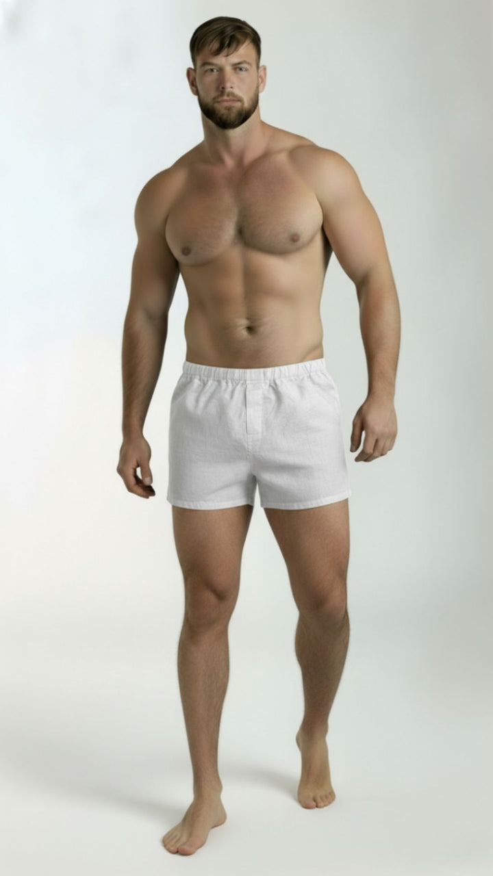 White Boxer Shorts