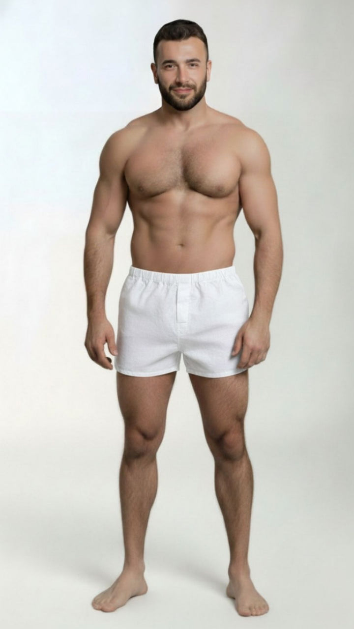 White Boxer Shorts