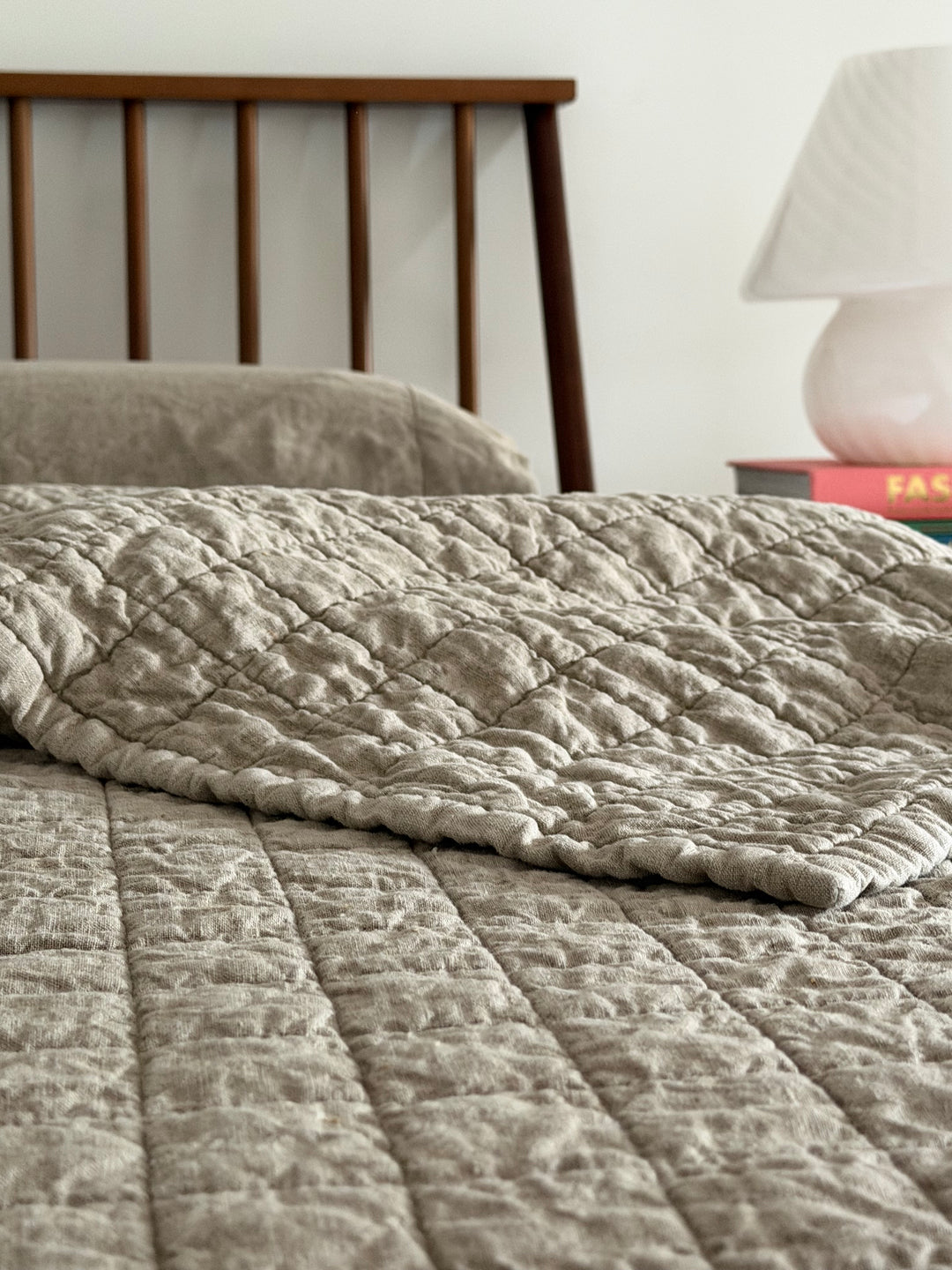 Sale Flax Quilted Linen Coverlet