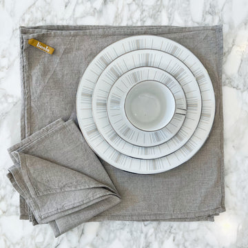 House Helper Treeless Linen Towels - indigo
