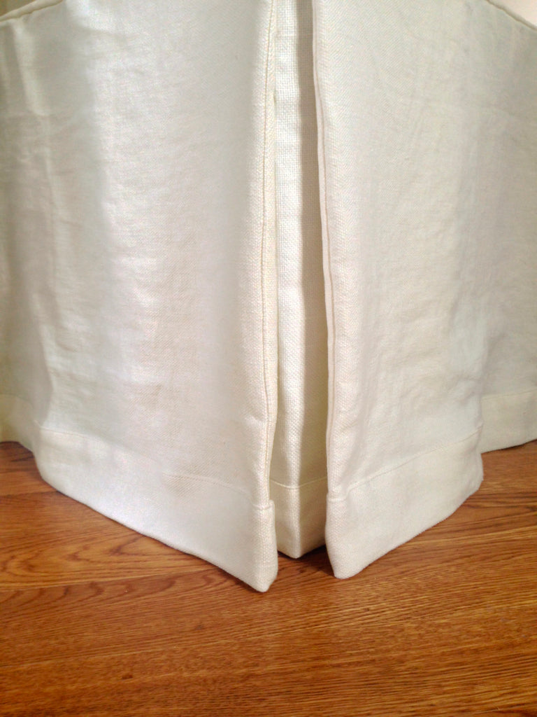Ivory Linen Bedskirt Dust Ruffle