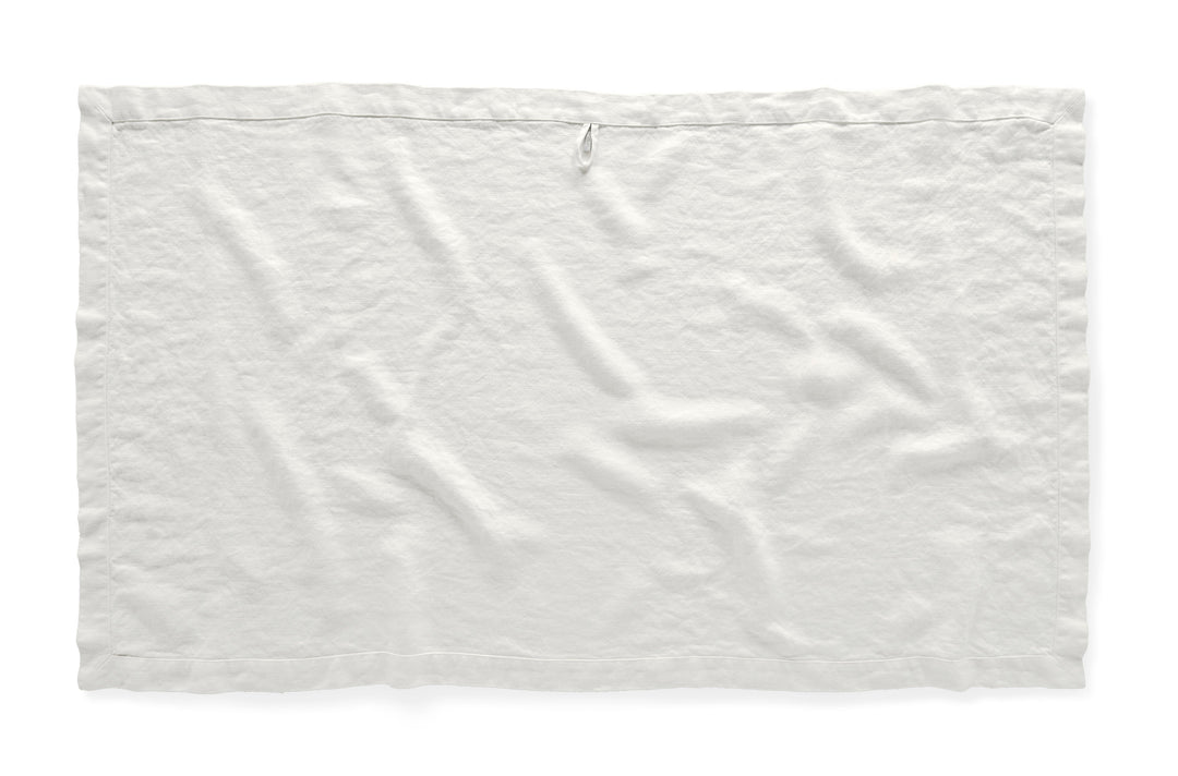 large ivory Belgian linen towel
