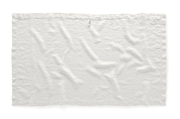 large ivory Belgian linen towel
