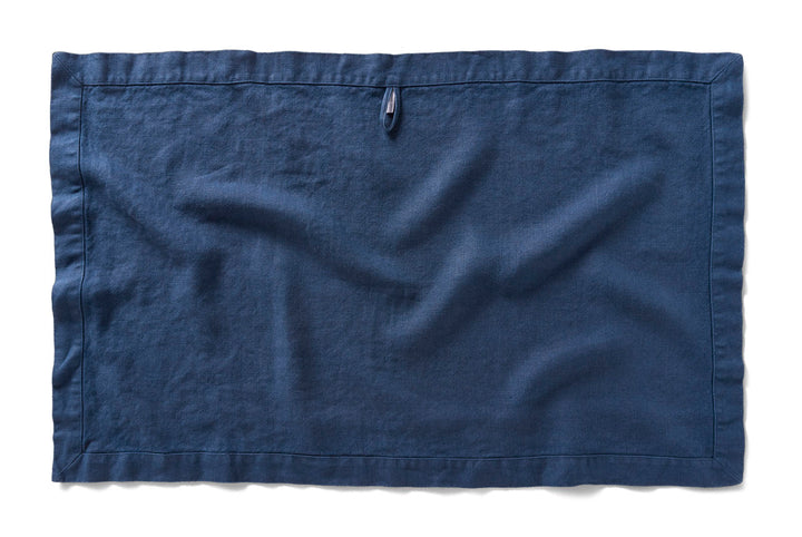 Navy Linen Spa Towel