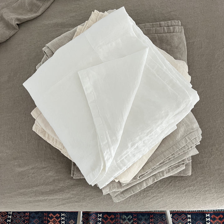 Natural Oatmeal Lightweight Linen Blanket