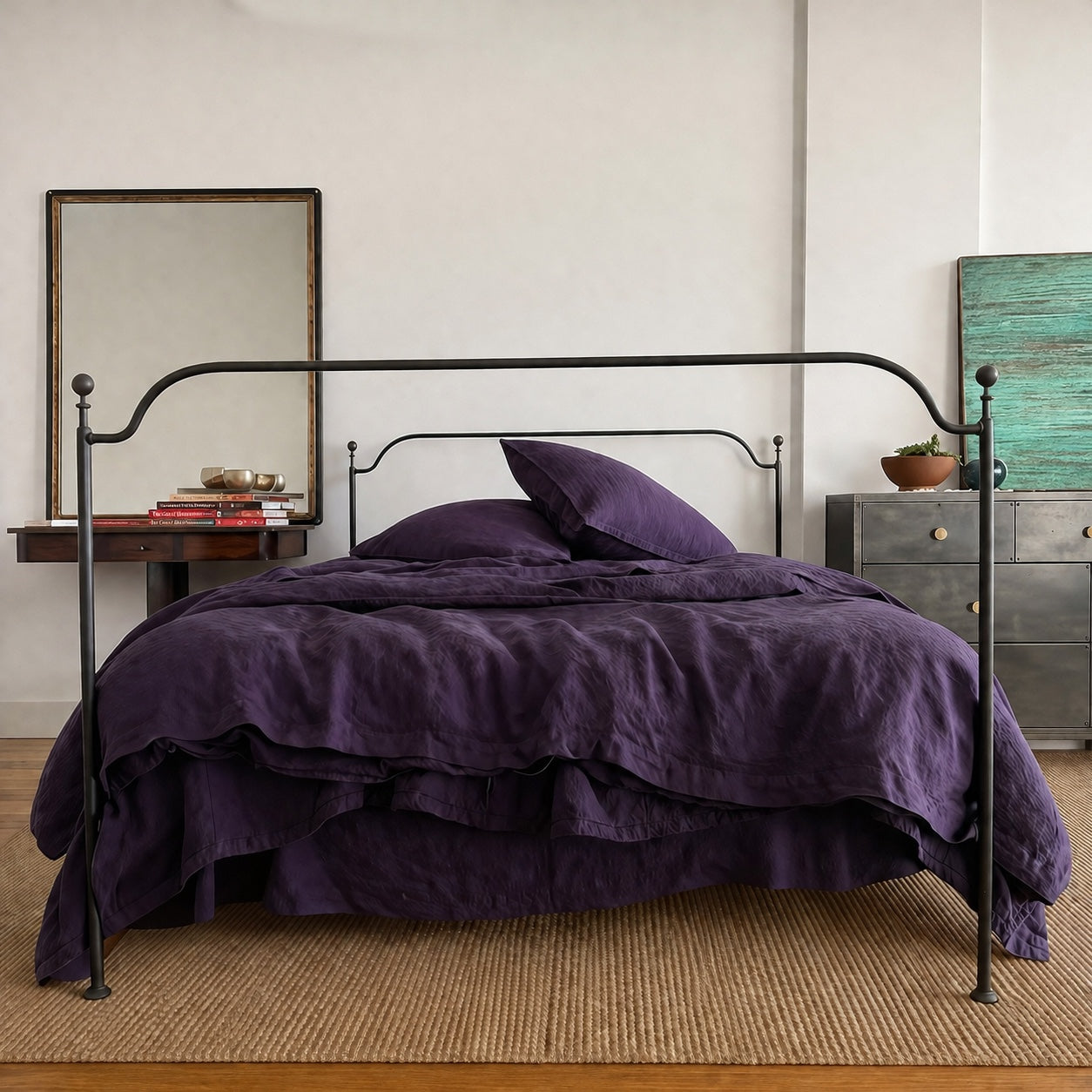 Queen Aubergine Duvet Cover 90