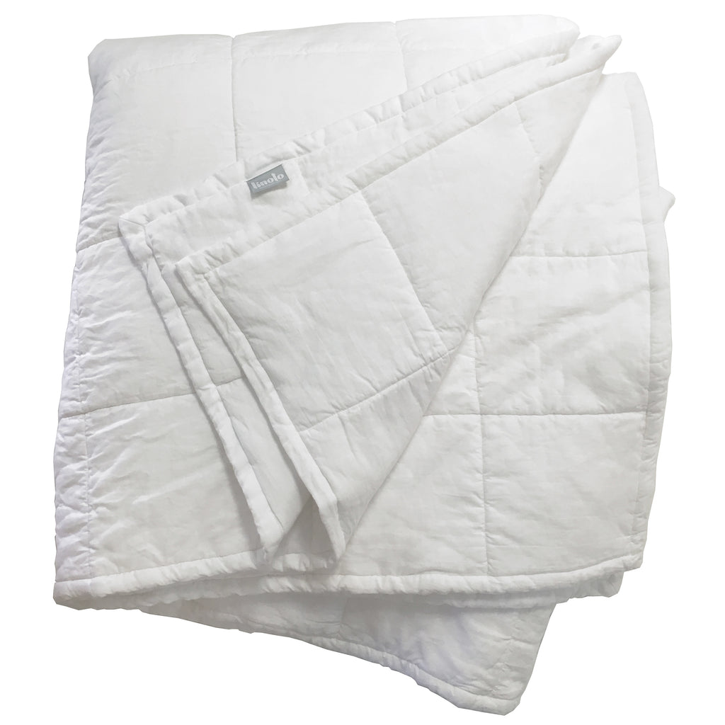 Eco Quilted Belgian Eco Linen Coverlet