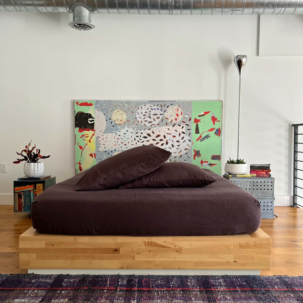 Espresso Linen Fitted Sheet
