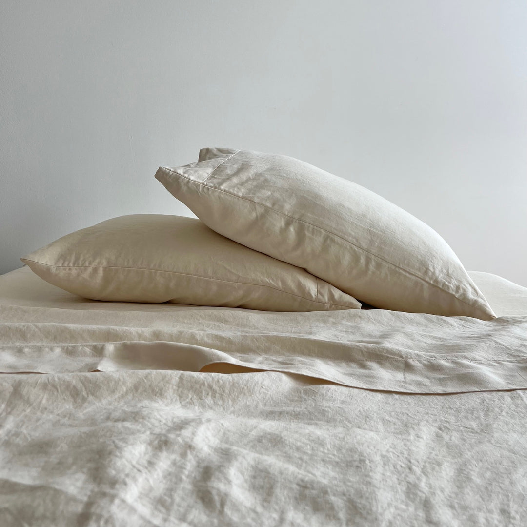Ivory Linen Pillowcase