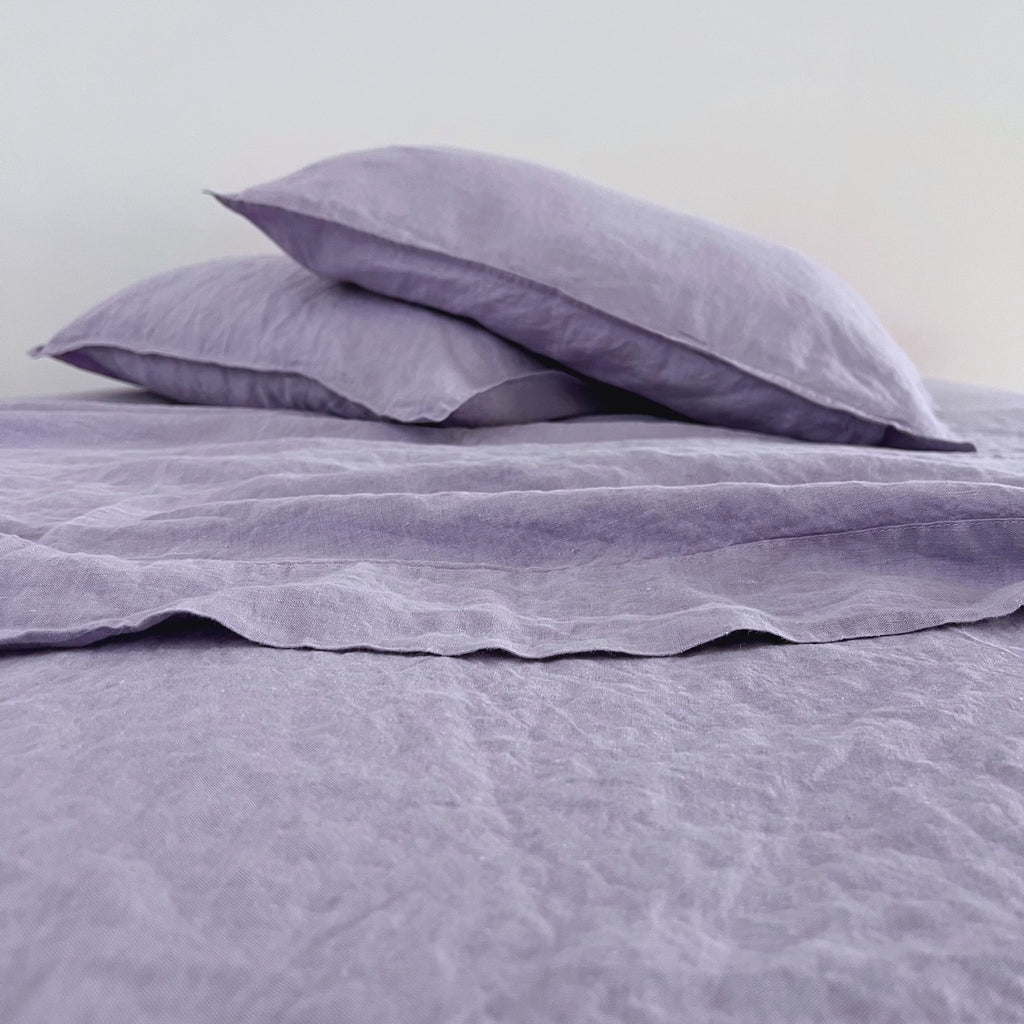 Lavender Linen Pillowcase