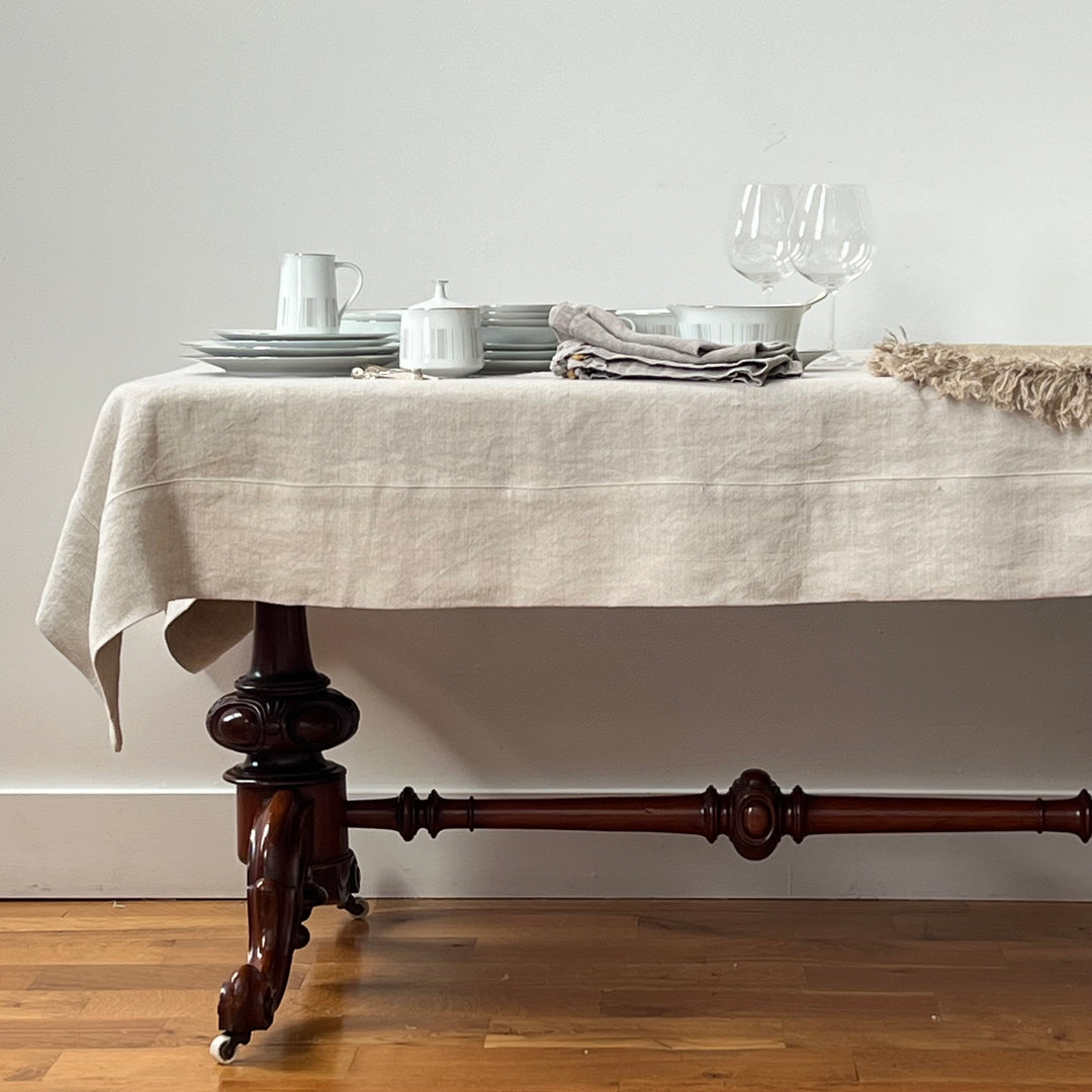 Natural Oatmeal Linen Table cloth