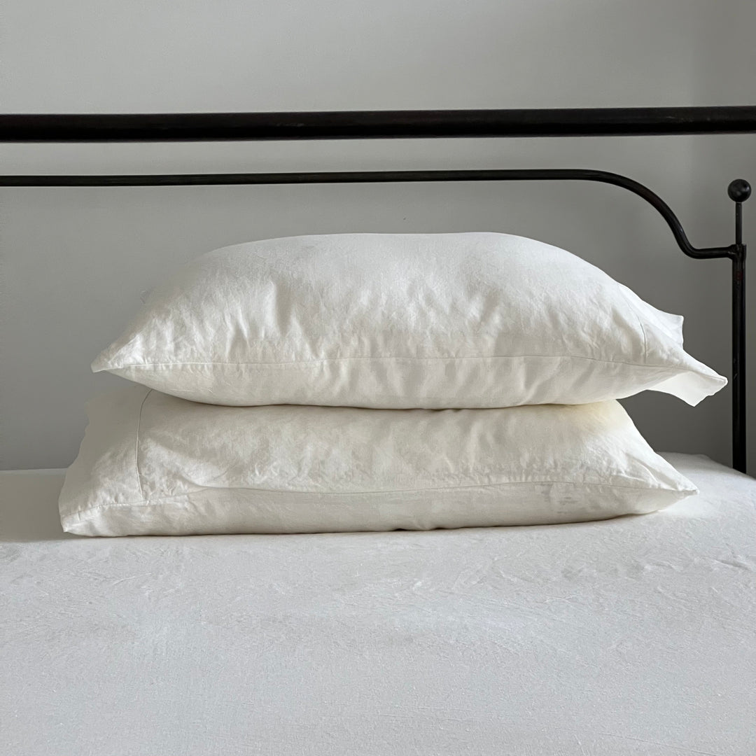 Organic Ivory Linen Pillowcase