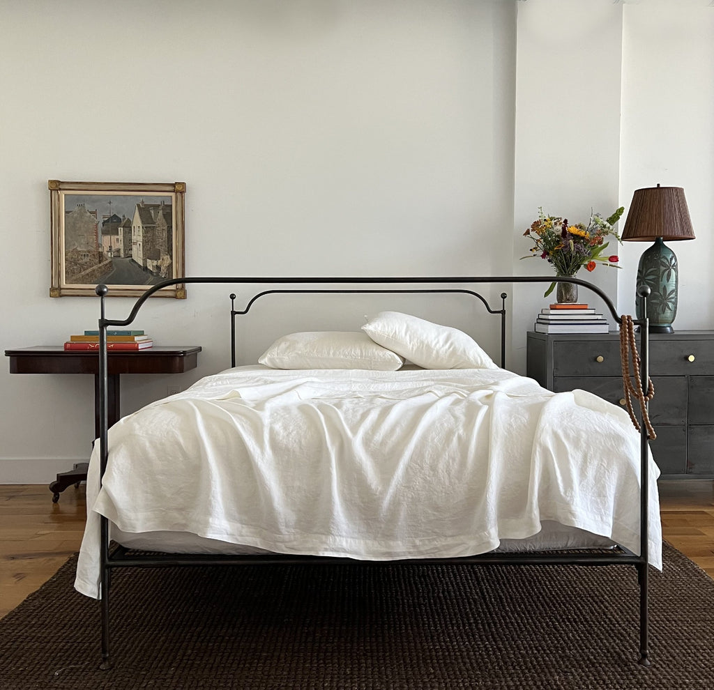 Organic Ivory Linen Sheet Set