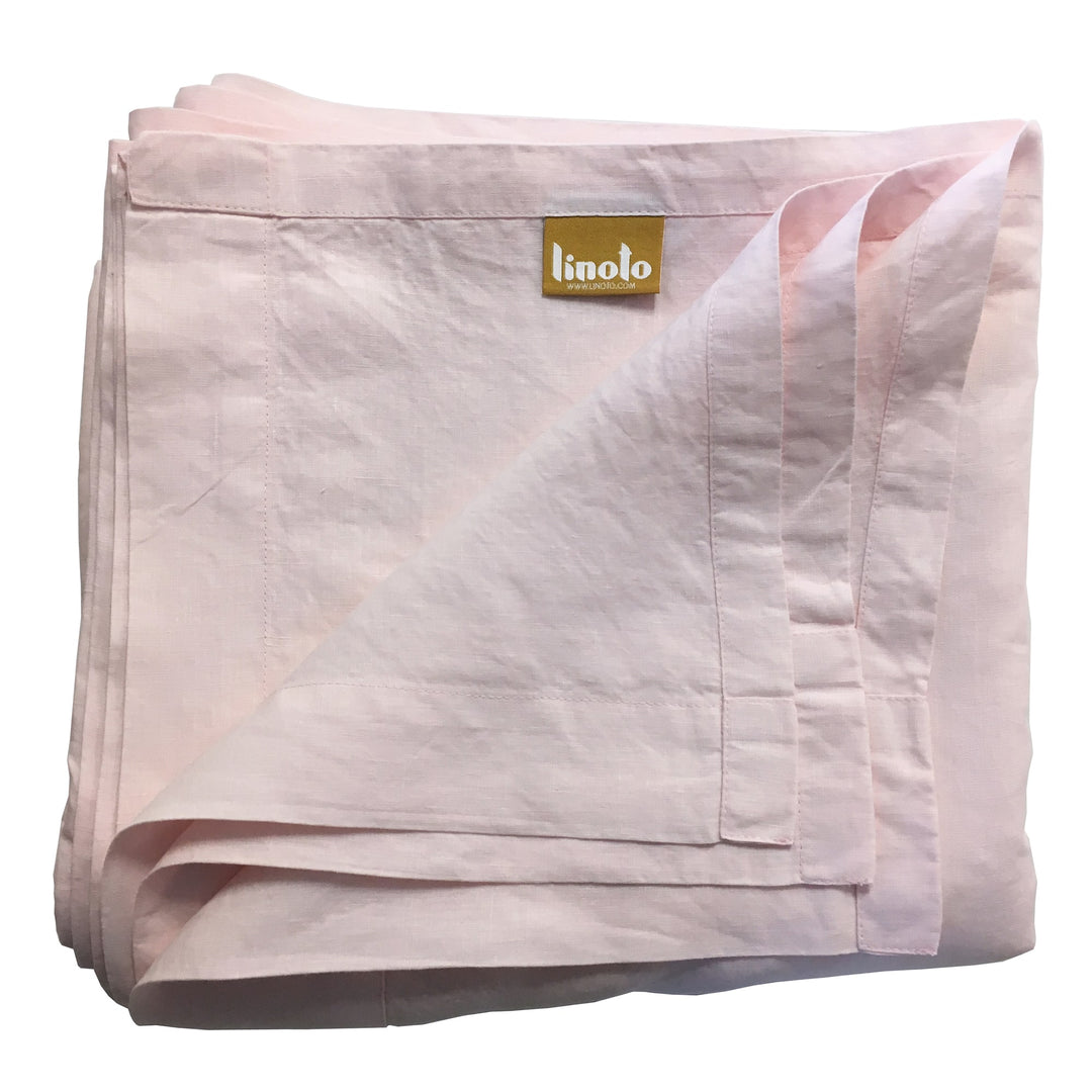 Powder Pink Linen Flat Sheet