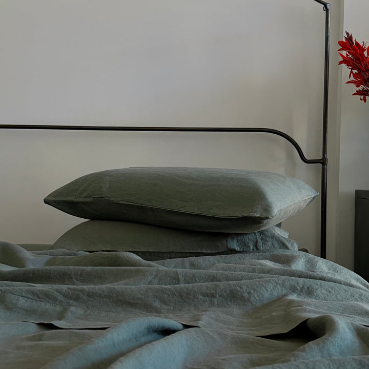 Sage Linen Pillowcase