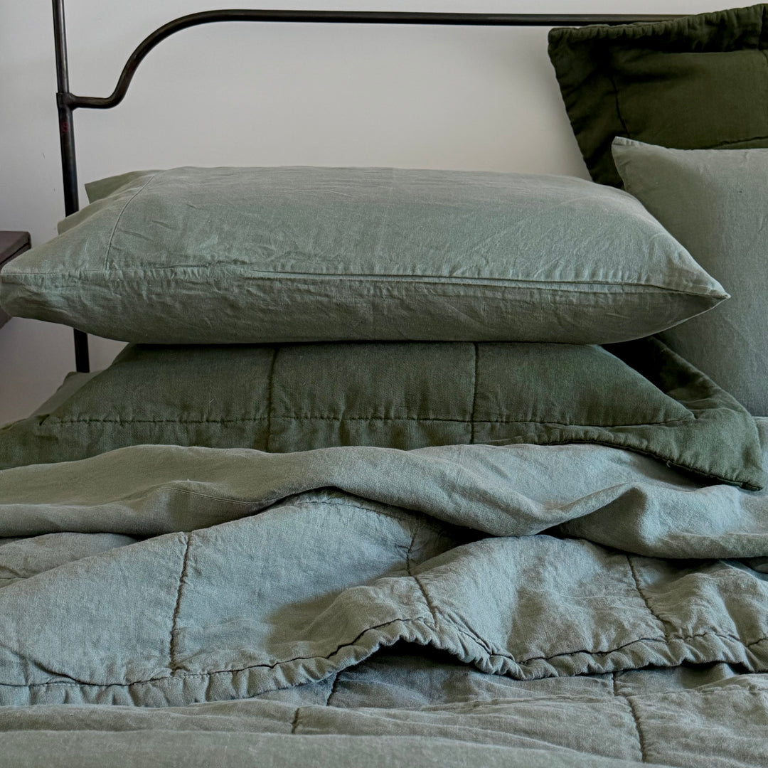 Sage Linen Pillowcase