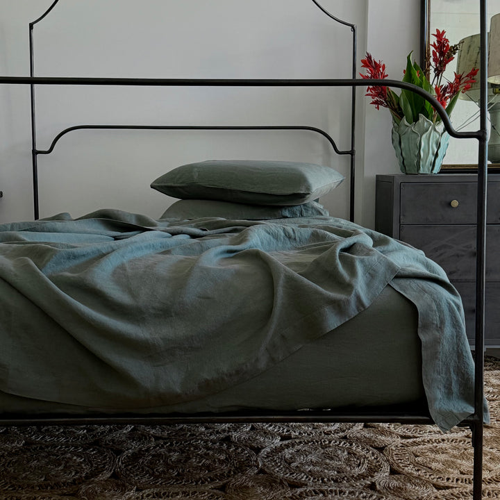 Sage Linen Sheet Set