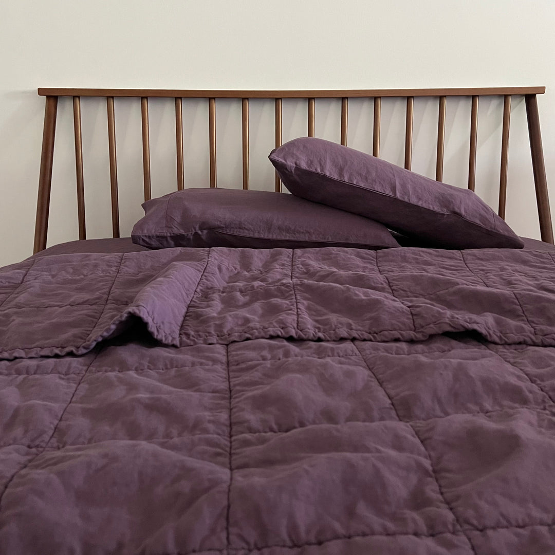 thistle Linen coverlet quilt