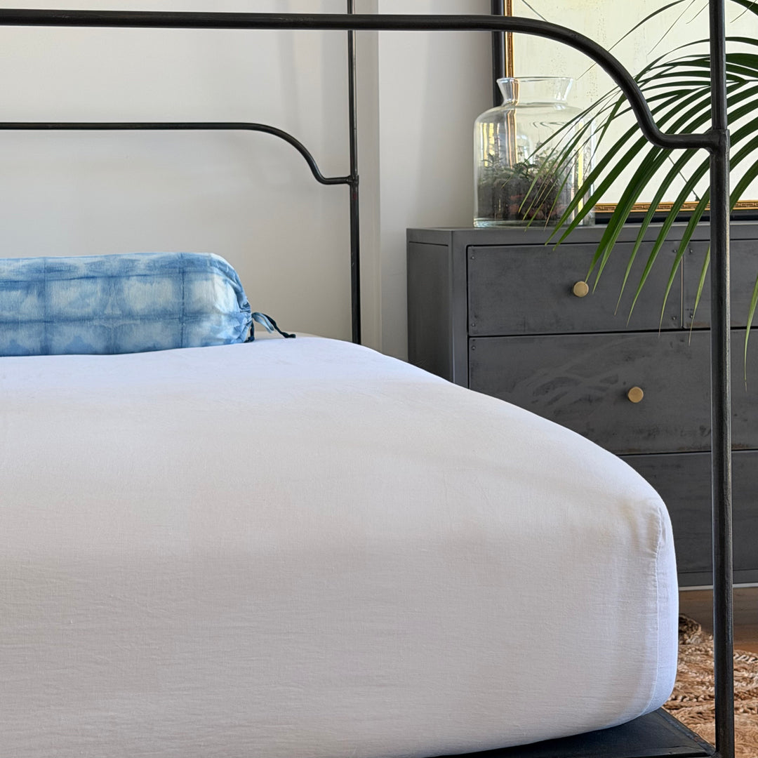 White Linen Sheet Set