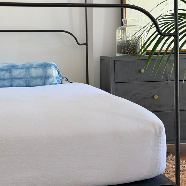 White Linen Sheet Set