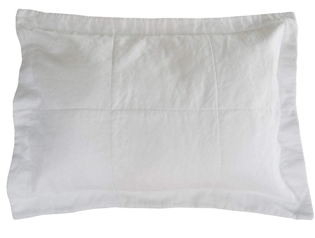 Organic Ivory Quilted Pillowcase